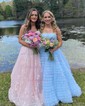 Ball Gown/Princess Sweetheart Tulle Court Train Prom Dresses With Appliques Lace