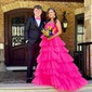 Ball Gown/Princess Straight Tulle Floor-length Prom Dresses With Tiered