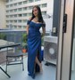 Sheath/Column Off-the-shoulder Silk-like Satin Floor-length Prom Dresses With Ruched