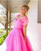 Ball Gown/Princess Sweetheart Tulle Floor-length Prom Dresses With Bow