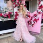 Ball Gown/Princess Sweetheart Tulle Sweep Train Prom Dresses With Tiered