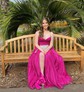 A-line Cowl Neck Glitter Sweep Train Prom Dresses With Ruffles