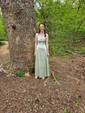 A-line Cowl Neck Silk-like Satin Floor-length Prom Dress