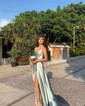 A-line Cowl Neck Silk-like Satin Floor-length Prom Dress