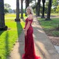 Trumpet/Mermaid Off-the-shoulder Tulle Sweep Train Prom Dresses With Beading