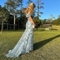 Mermaid Off-the-shoulder Lace Tulle 3D Floral Prom Dresses