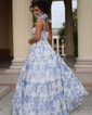 A-line Sweetheart Chiffon Floor-length Prom Dresses With Bow