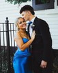 Mermaid Strapless Satin Cut Out Prom Dresses With Ruched