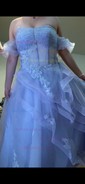 Ball Gown Off-the-shoulder Tulle Floor-length Prom Dresses With Beading