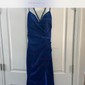 Sheath/Column Floor-length V-neck Shimmer Crepe Ruffles Prom Dresses