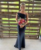 Elegant Trumpet/Mermaid Satin Straight Ruched Prom Dresses