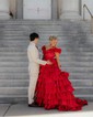 Unique Ball Gown/Princess Taffeta Tiered Ruffle Prom Dresses