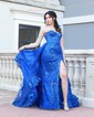 Glitter Ball Gown/Princess Sweetheart Appliques Split Prom Dresses