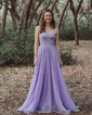 Princess Sweetheart Glitter Sweep Train Prom Dresses