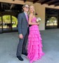 Cute Ball Gown/Princess Chiffon Appliques Tiered Prom Dresses