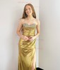 Sparkly Sheath/Column Metallic Sweetheart Beaded Prom Dresses