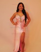 Mermaid Sweetheart Satin Corset Prom Dresses With Beading