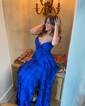 Elegant Ball Gown/Princess Chiffon Sweetheart Tiered Prom Dresses