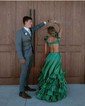 Unique Black Taffeta A-line Ruffle Tiered Prom Dresses