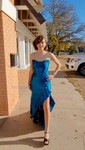 Sheath/Column Strapless Satin Beaded Prom Dresses With Ruffle