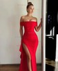 Sheath/Column Off-the-shoulder Stretch Crepe Prom Dresses