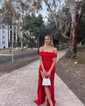 Sheath/Column Off-the-shoulder Stretch Crepe Prom Dresses