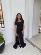 Sheath/Column Off-the-shoulder Stretch Crepe Prom Dresses