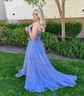 Ball Gown/Princess Sweetheart Tulle Sweep Train Prom Dresses With Lace