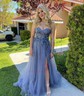 Ball Gown/Princess Sweetheart Tulle Sweep Train Prom Dresses With Lace