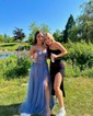 Ball Gown/Princess Sweetheart Tulle Sweep Train Prom Dresses With Lace