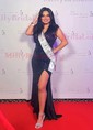Sheath/Column Sweep Train V-neck Sequined Ruffles Prom Dresses