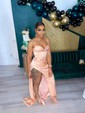 Fitted Sweetheart Satin Prom Dresses with Slit