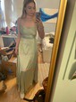 A-line Cowl Neck Silk-like Satin Floor-length Prom Dress