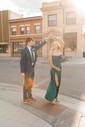 A-line Cowl Neck Silk-like Satin Floor-length Prom Dress