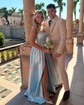 Ball Gown Strapless Satin Corset Prom Dresses With Ruched