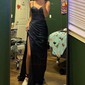 Sheath/Column Sweetheart Satin Corset Prom Dresses With Ruched