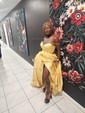 Ball Gown V-neck Floor-length Satin Prom Dresses