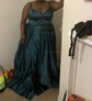 Ball Gown V-neck Floor-length Satin Prom Dresses