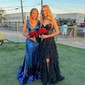 Ball Gown Strapless Chiffon Ruffle Tiered Prom Dresses With Appliques