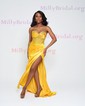 Sheath/Column Strapless Satin Corset Prom Dresses With Beading