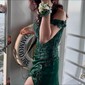 Sheath/Column Off-the-shoulder Satin Prom Dresses With Appliques
