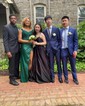 Sheath/Column Off-the-shoulder Satin Prom Dresses With Appliques