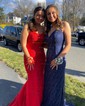 Black Mermaid Scoop Neck Backless Tulle Prom Dresses With Appliques