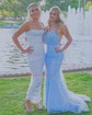 Black Mermaid Scoop Neck Backless Tulle Prom Dresses With Appliques