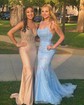 Black Mermaid Scoop Neck Backless Tulle Prom Dresses With Appliques