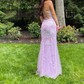 Mermaid Scoop Neck Backless Tulle Prom Dresses With Appliques