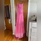 Mermaid Scoop Neck Backless Tulle Prom Dresses With Appliques