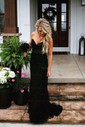 Mermaid Strapless Tulle Corset Prom Dresses With Appliques