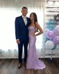 Mermaid Strapless Tulle Corset Prom Dresses With Appliques