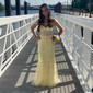 Mermaid Strapless Tulle Corset Prom Dresses With Appliques